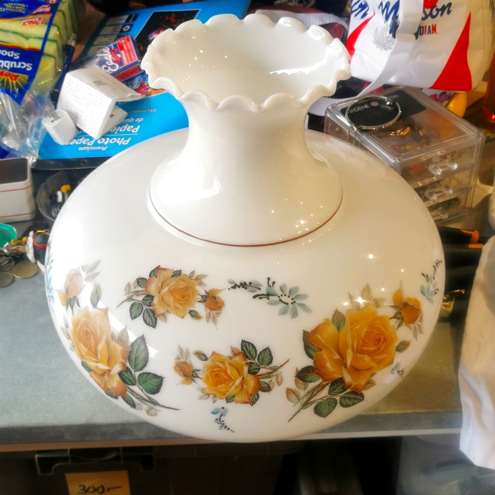 Vintage milk lamp shade